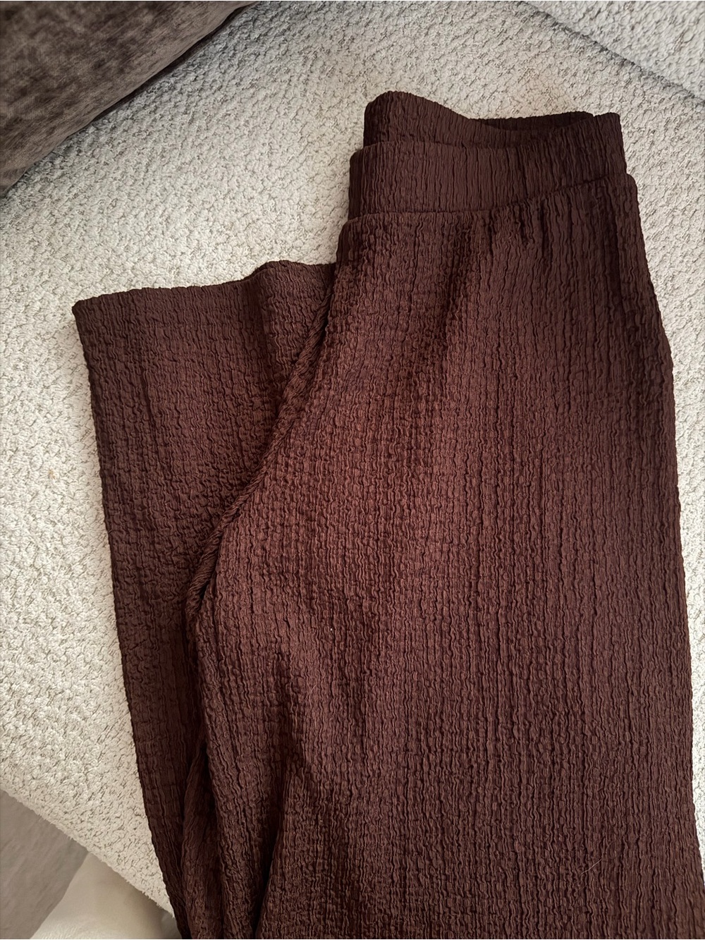 Women’s Textured Pants in Brown